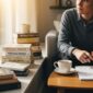 cozy lifestyle scene with a person reflecting on financial goals surrounded by personal finance books and a cup of coffee cf2c04f8 5fc3 4be1 99b8 db59b5803a00 85x85